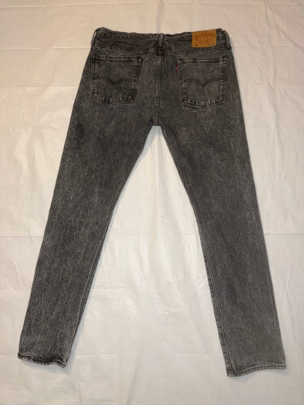 Levi's Men's Gray Black Acid-Wash Skinny Jeans